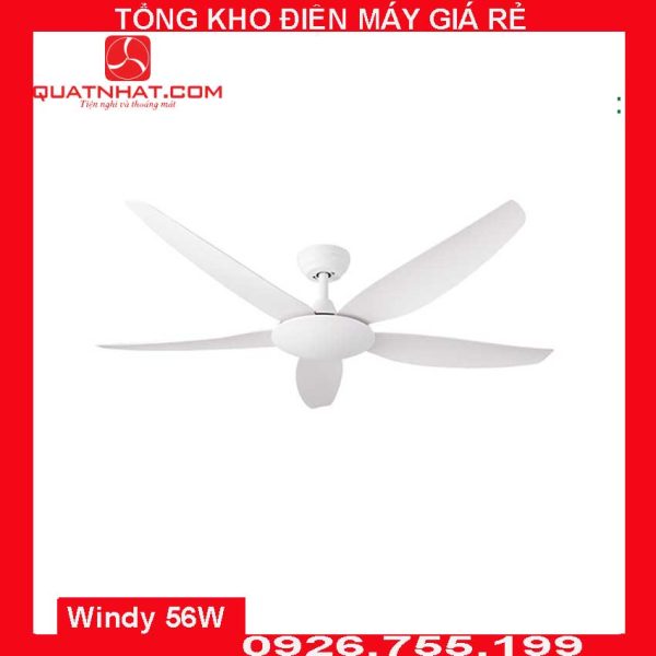 Quạt trần 5 cánh Hokyto Airfusion Windy 56B/56W
